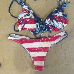 American stripes and Stars teany bikini