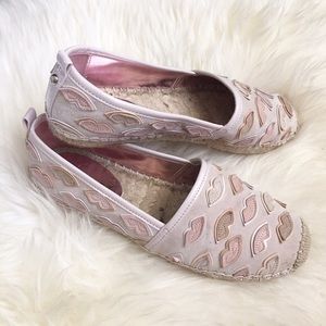 SALE❗️Sam Edelman Pink Suede Lip Espadrille Flats