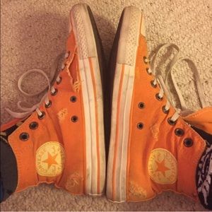 Unisex Orange High Tops Converse