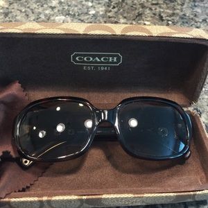 Brown Coach Sunglasses with silver trim 🕶