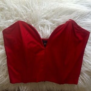 Nasty Gal Red Bustier with Boning