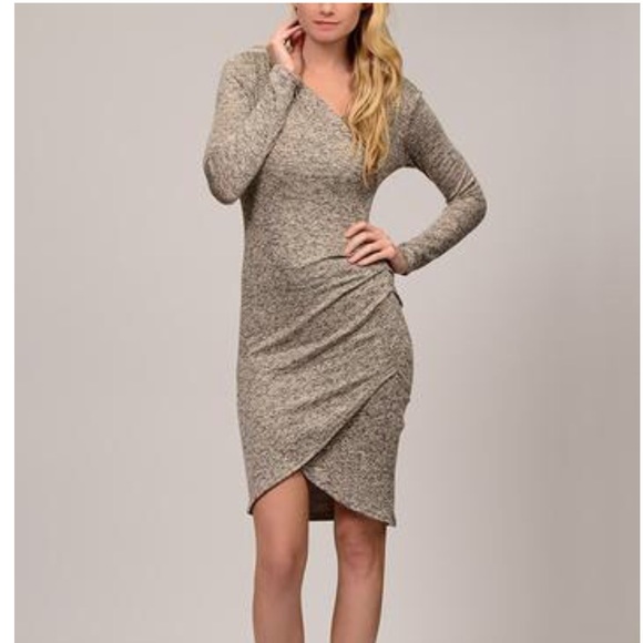 Two-Toned Wrap Dress