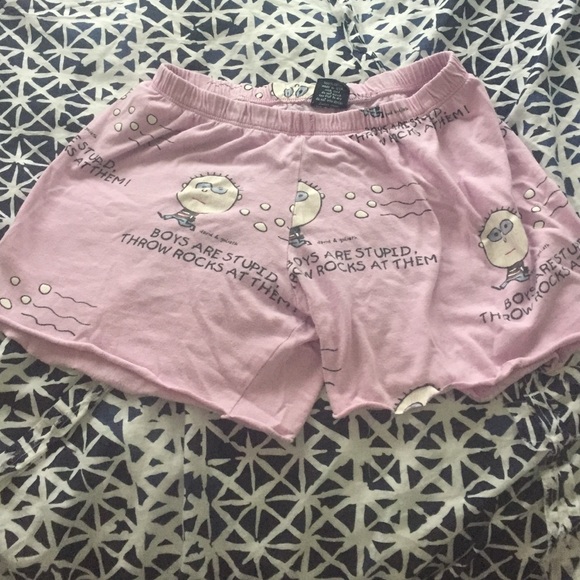 Pink pajama shorts