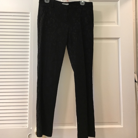 Black Lace Overlay Ankle Pant