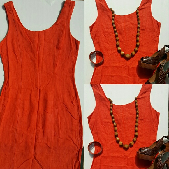 Coral sheath dress by the Limited