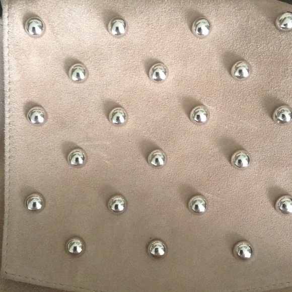 NWOT Suede Blush Silver Studded Backpack - Picture 3 of 4