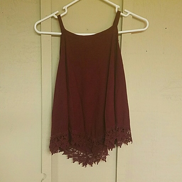 Maroon Crop Top - Picture 1 of 2