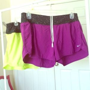 Bundle of Nike shorts!!!💜💛