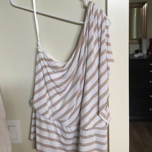 WHBM One shoulder shirt