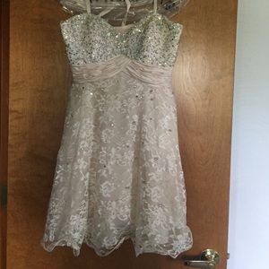 Mori lee strapless homecoming dress