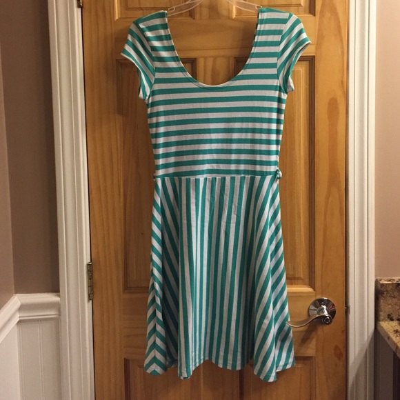 Stripped skater dress