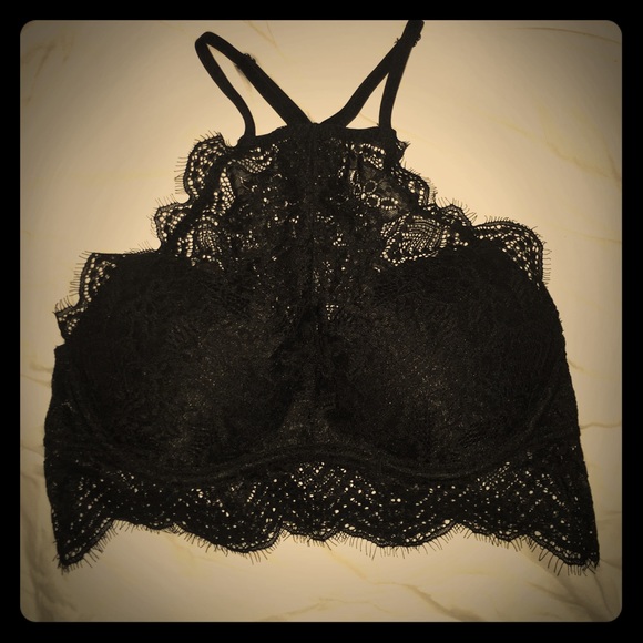 High necked push up bralette from pink