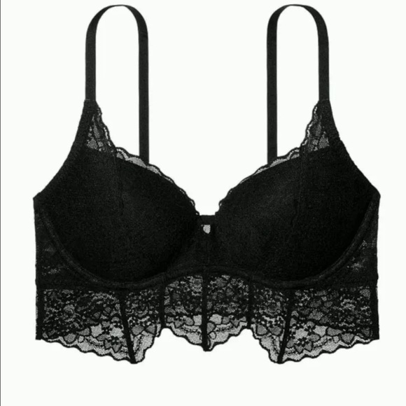 Victorias Secret Medallion Push-Up Lace Bralette M - Picture 2 of 4