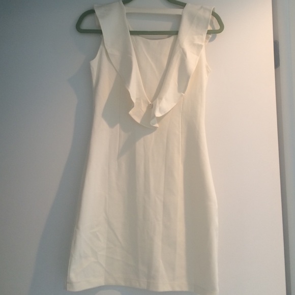 Ruffle open back mini dress