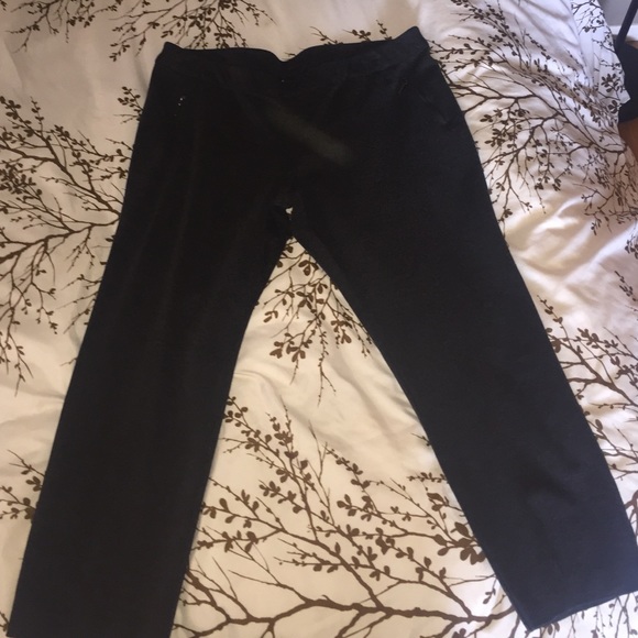 Lane Bryant Ponte Charcoal Grey Slacks