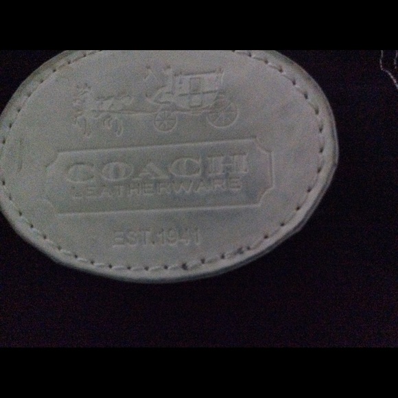 Vintage Coach purse cloth and leather Chain handle - Picture 3 of 4