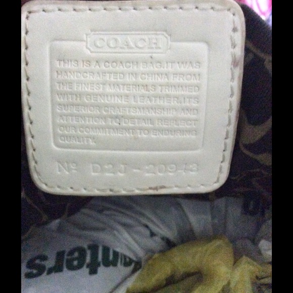 Vintage Coach purse cloth and leather Chain handle - Picture 4 of 4