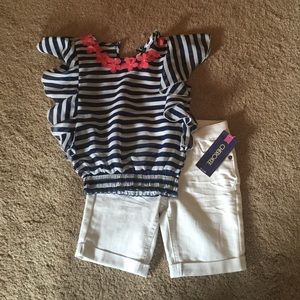 New with tags M white denim shorts bundle.