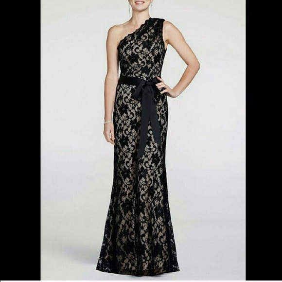 David's Bridal Romantic Lace Gown.