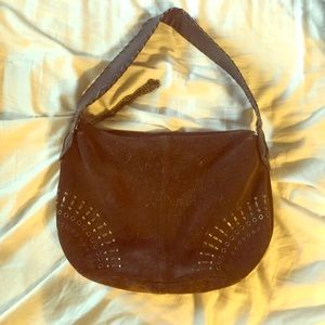 Chocolate Brown Suede Purse