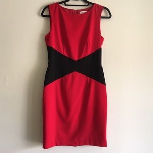 Red and Black Calvin Klein dress
