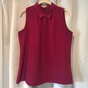 Collared Sleeveless LOFT Blouse Collared Sleeveless LOFT Blouse