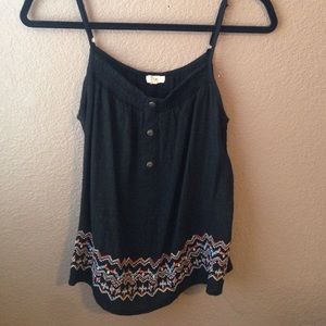Embroidered tank top
