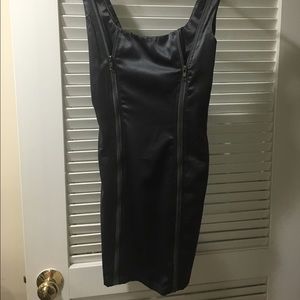 Gray mini dress with zippers