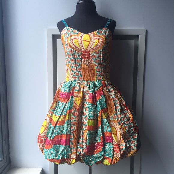 Flirty African Pattern Cocktail Dress