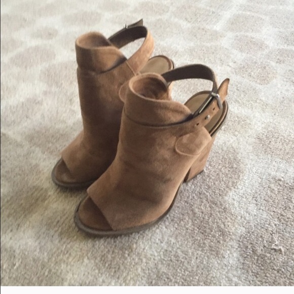 Dolce Vita open toe booties.