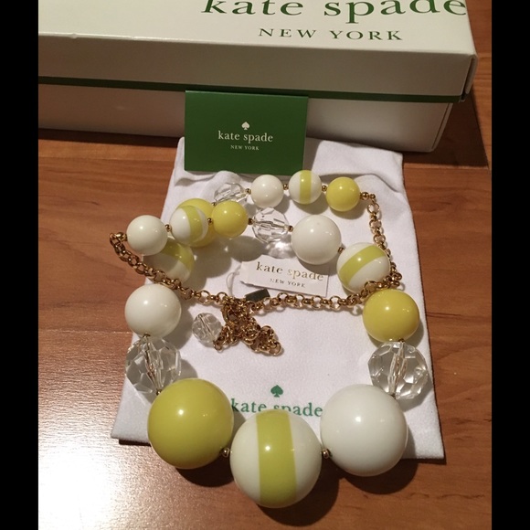 🎉SOLD🎉Auth Kate Spade "Have a Ball" Necklace NWT - Picture 2 of 4