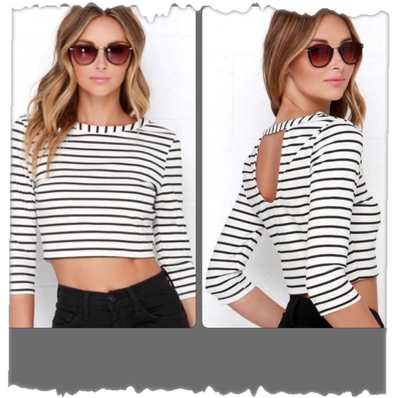 Jack Tops - Jack for Luxe Apothetique Striped Crop Top