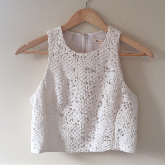 Rebecca Taylor white crop top
