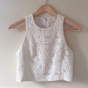 Rebecca Taylor white crop top