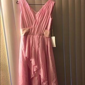 Sleeveless Candy pink chiffon dress