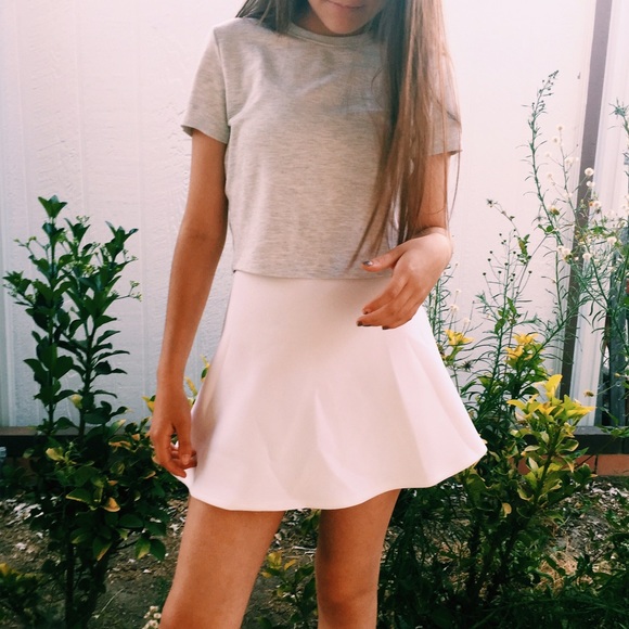 American Apparel White Mini Skirt