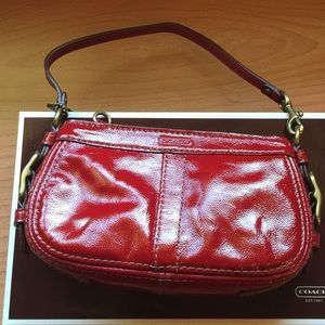 Coach Red Patent Leather Clutch