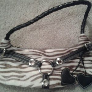 Zebra print small handbag