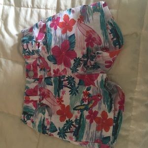 Girls washed but never worn tropical shorts