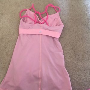 Small light pink cross back Lulu lemon tank top