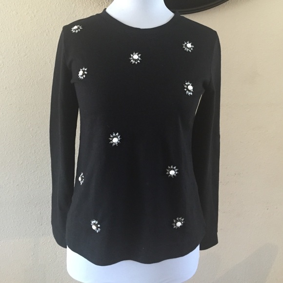 Banana republic black beaded cardigan