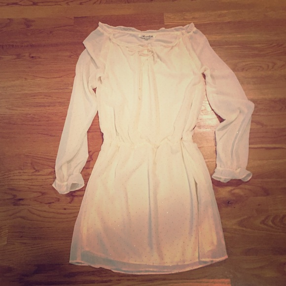 Cream and silver short dress