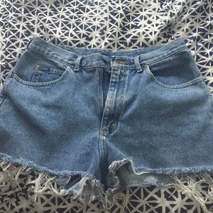 Denim high waisted shorts