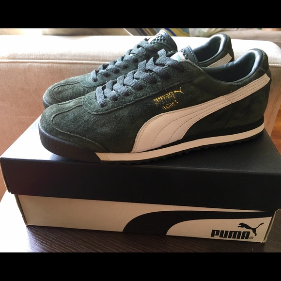 Puma Roma Sneaker In Hunter Green