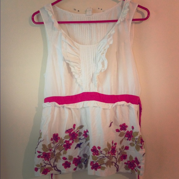 Anthropologie Floreat embroidered blouse size 6