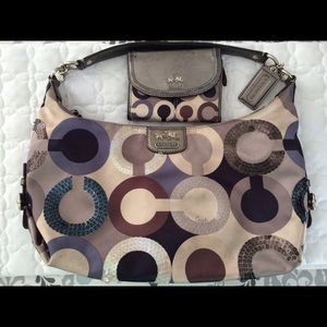 Coach bag with matching wallet