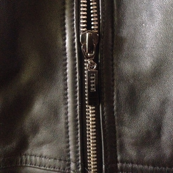 Kenneth Cole leather jacket hoodie - Picture 4 of 4