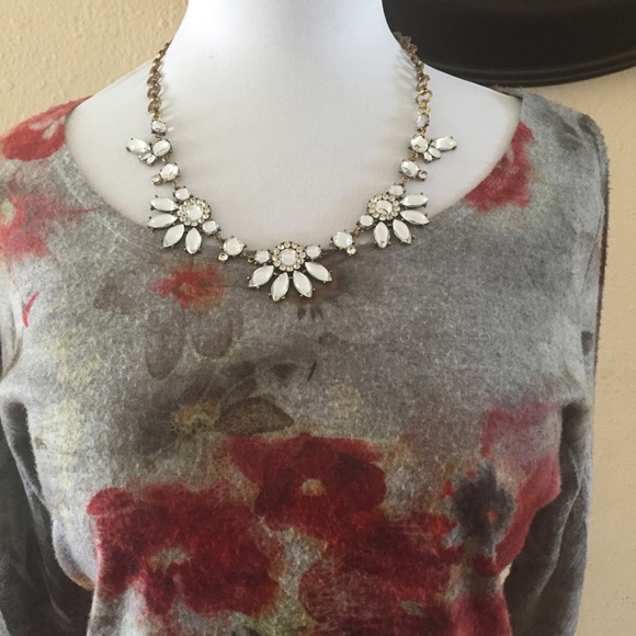 Coldwater creek grey/multi floral cardigan - Picture 2 of 4