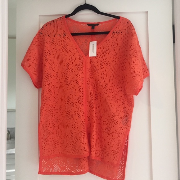 Banana Republic coral lace top