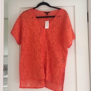 Banana Republic coral lace top